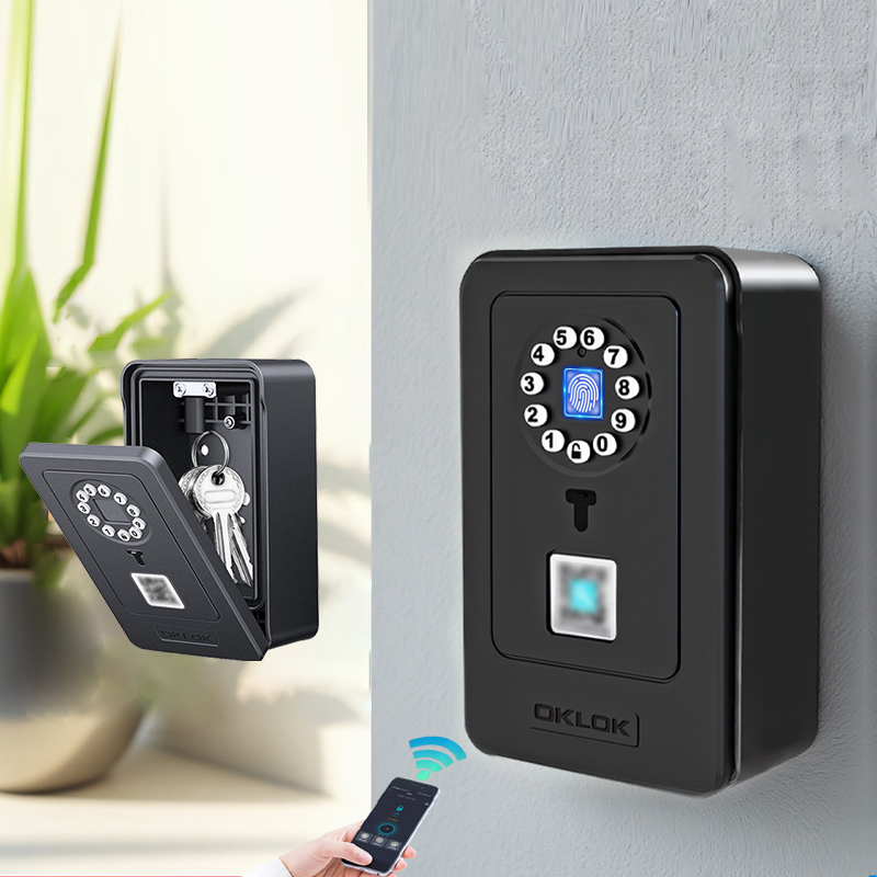 Home Security Box - Intelligent hangslot Hangontwerp Wachtwoordopslag Opbergkoffer Thuisvingerafdruksafe