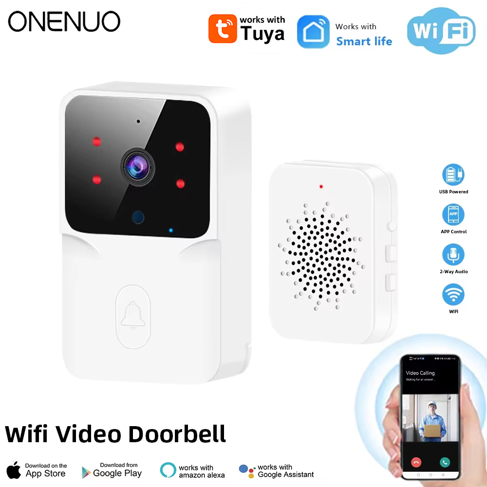 Home Security Front Door Camera - Tuya WiFi Video Deurbel Draadloze HD