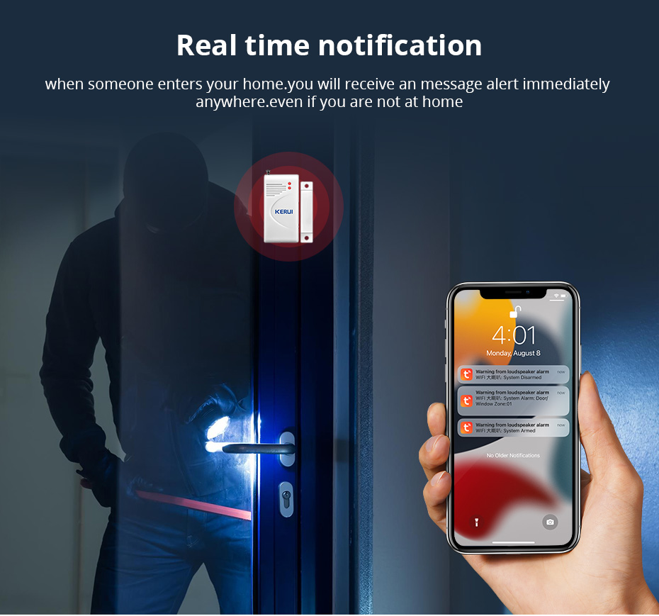 Kerui Tuya Wifi Luid Speaker H - Sim Gsm Alarm recensie en prijs